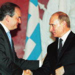Greece's Prime Minister Costas Karamanlis meets Russia's President Vladimir Putin in Moscow